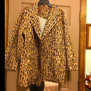 Vintage 90s Plus Size Leopard Coat